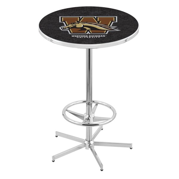 42" Chrome Western Michigan Pub Table